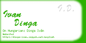 ivan dinga business card